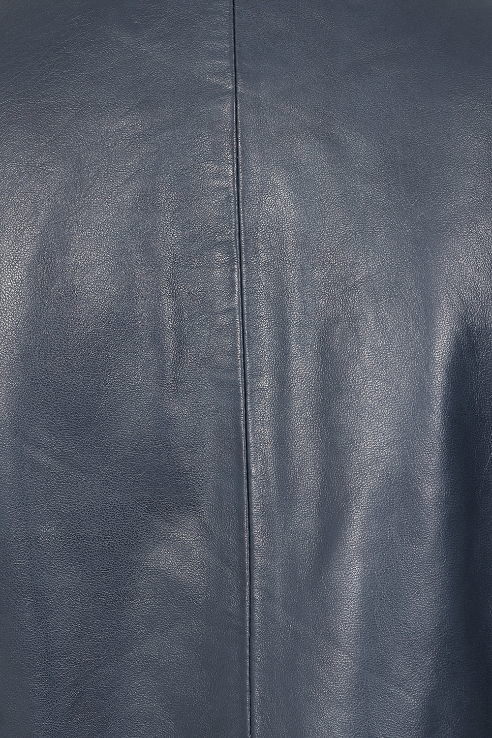 DEBORAH NC Classic Navy Blue Nappa Leather Jacket Women No Collar