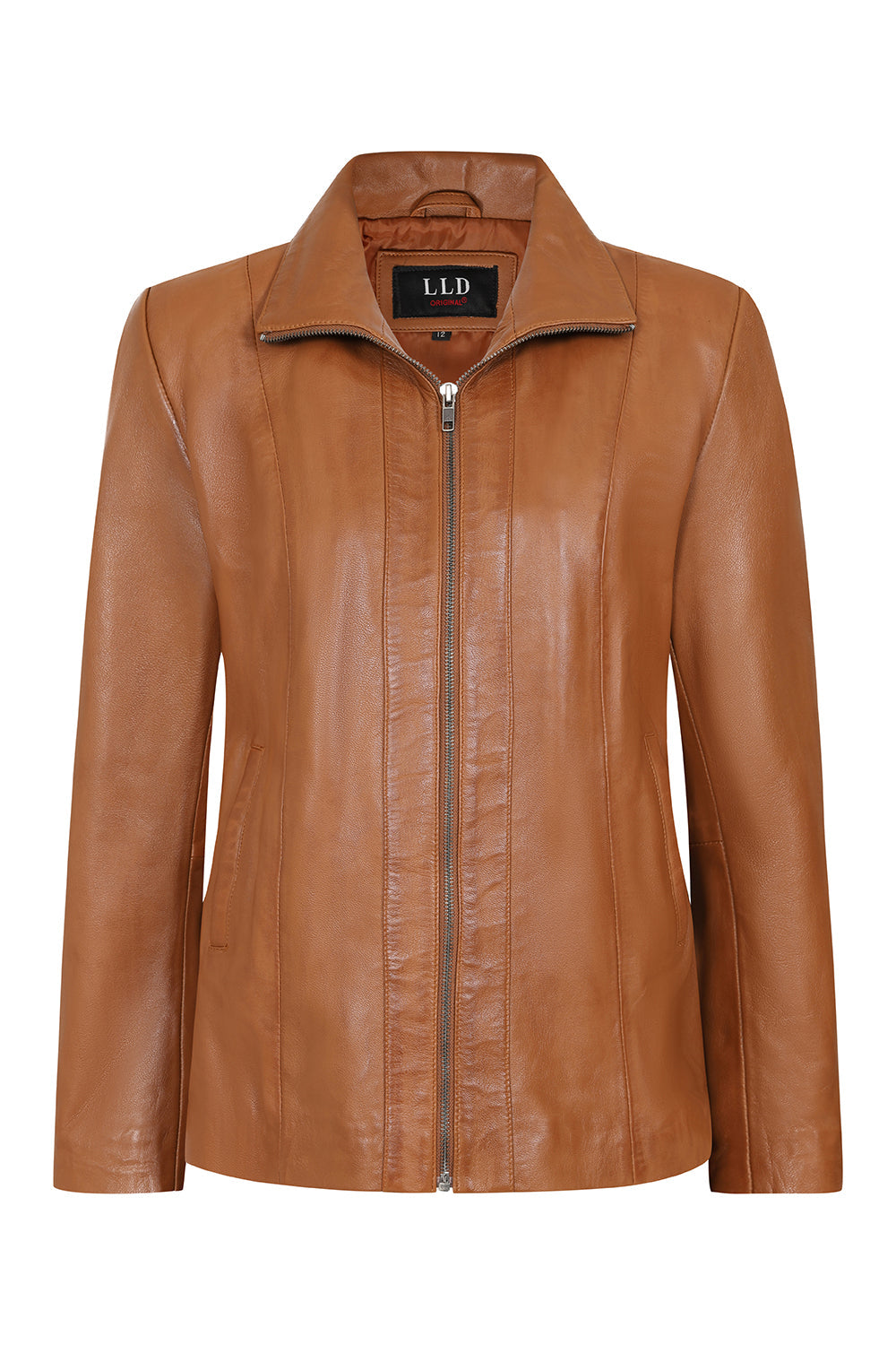 DEBBIE Classic Nappa Leather Jacket - Women's Tan Real Leather