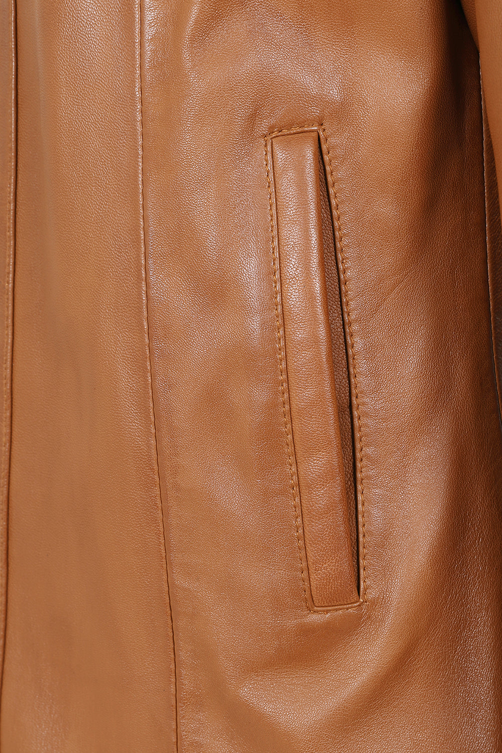 DEBBIE Classic Nappa Leather Jacket - Women's Tan Real Leather