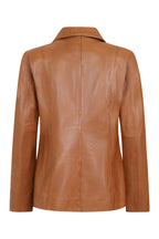 DEBBIE Classic Nappa Leather Jacket - Women's Tan Real Leather