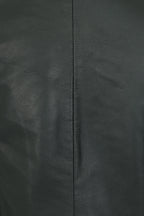 Women’s Real Napa Leather Biker Jacket – Debbie (Green, Plus Sizes)