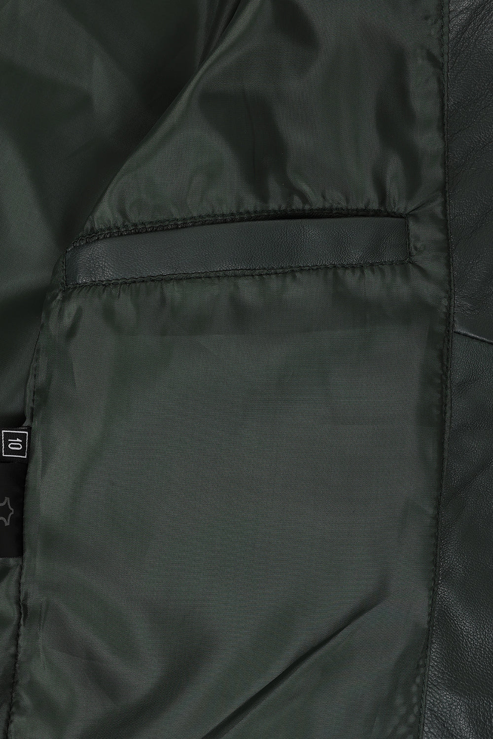 Women’s Real Napa Leather Biker Jacket – Debbie (Green, Plus Sizes)