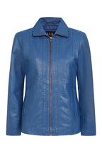DEBBIE Classic Royal Blue Nappa Leather Jacket Women's
