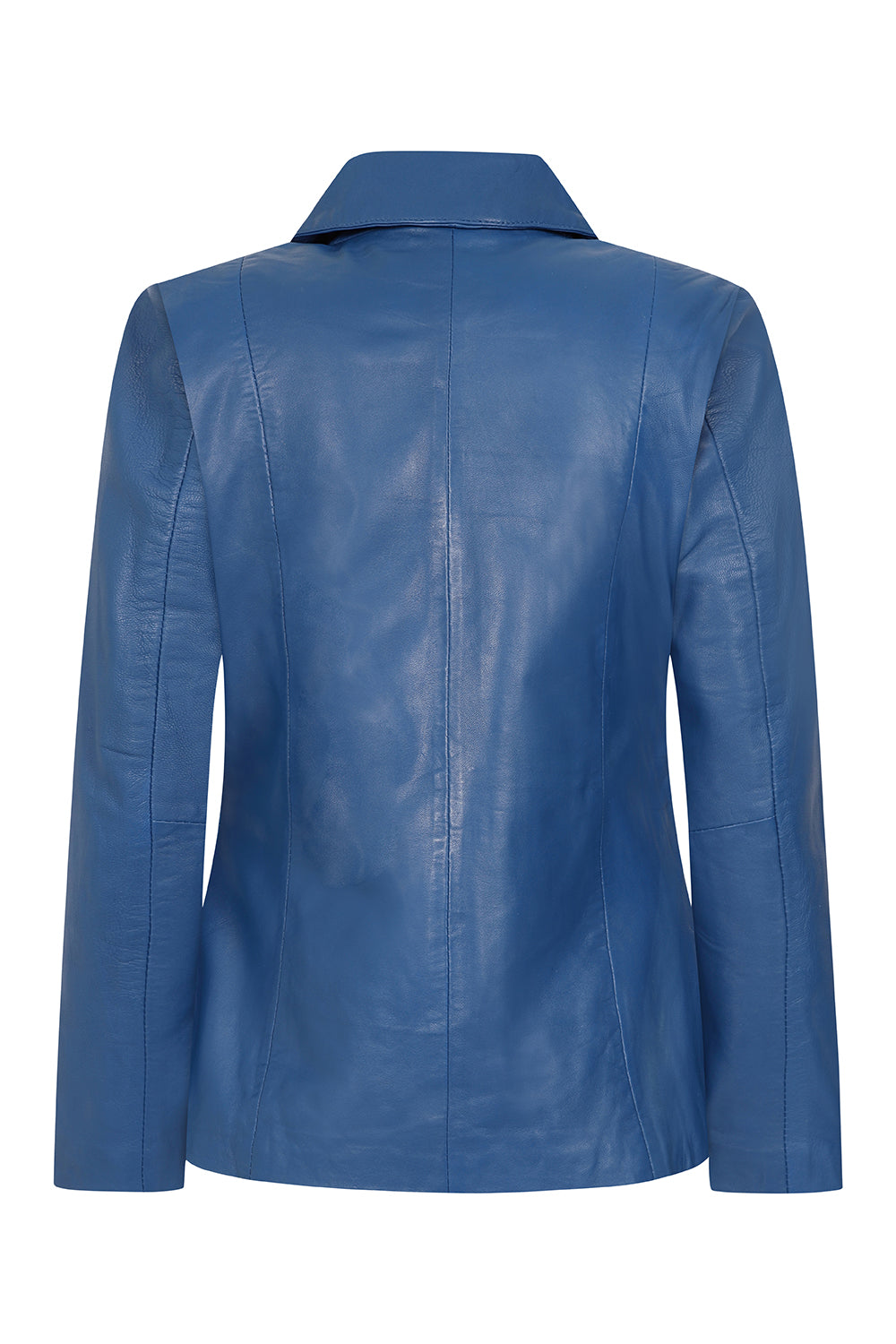 DEBBIE Classic Royal Blue Nappa Leather Jacket Women's