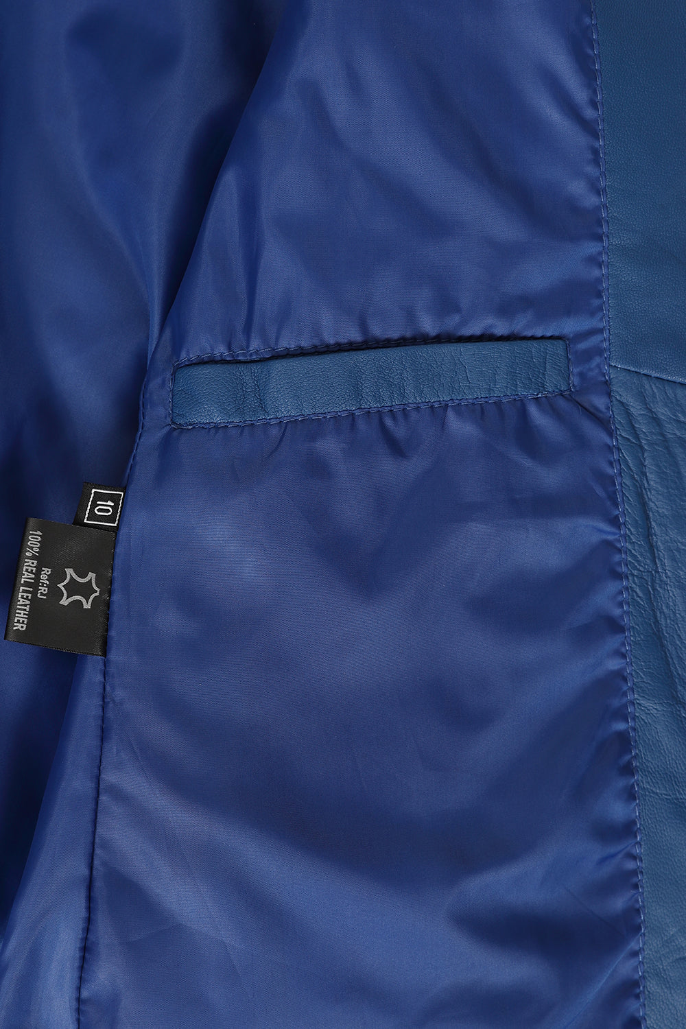DEBBIE Classic Royal Blue Nappa Leather Jacket Women's