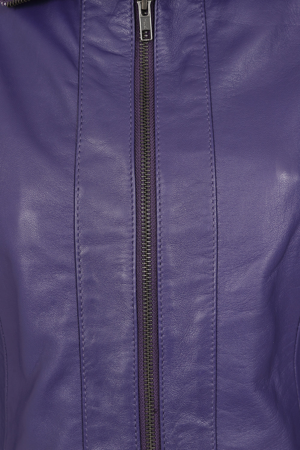 Women's Classic Purple Nappa Leather Jacket - DEBBIE