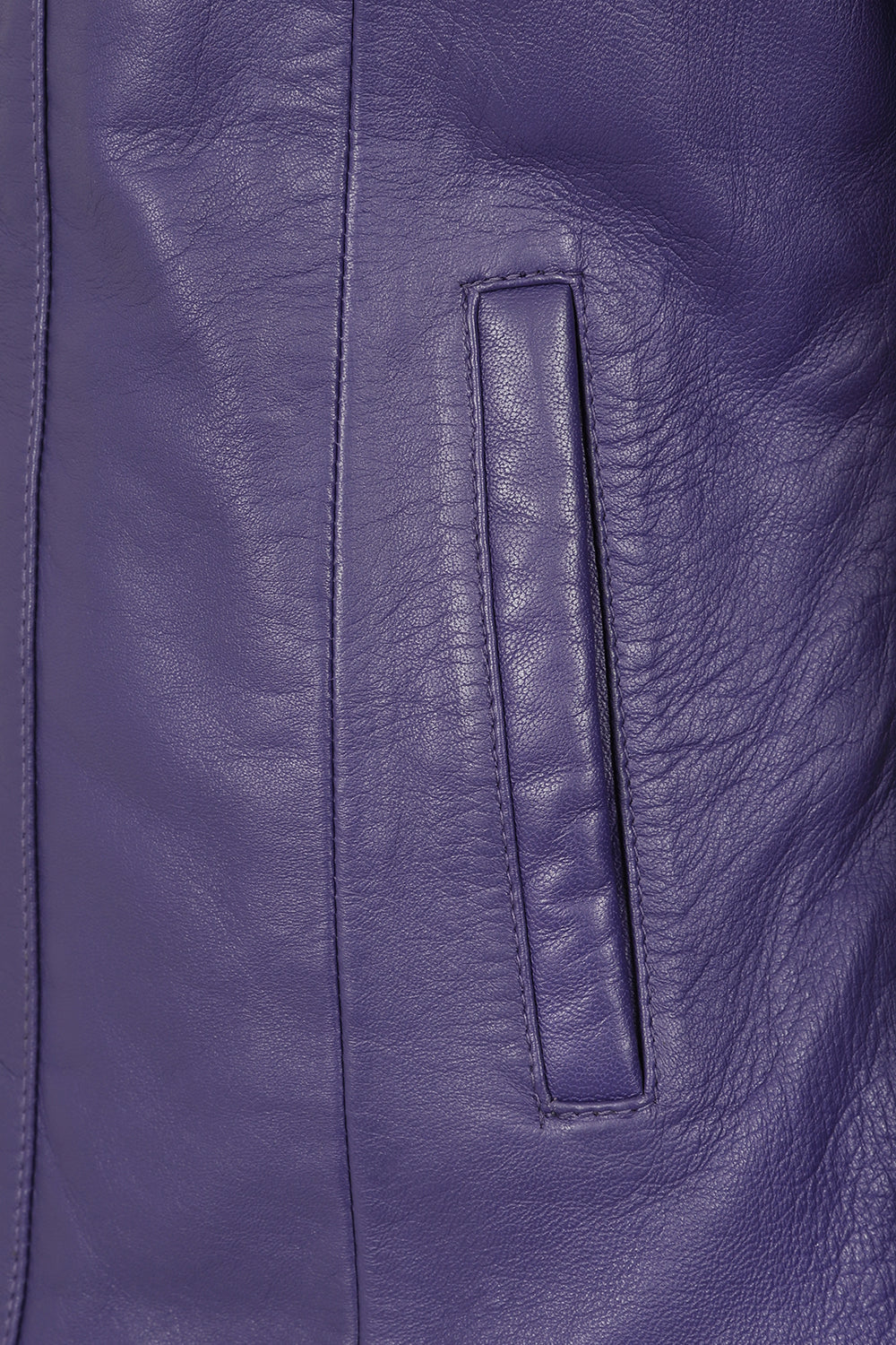 Women's Classic Purple Nappa Leather Jacket - DEBBIE