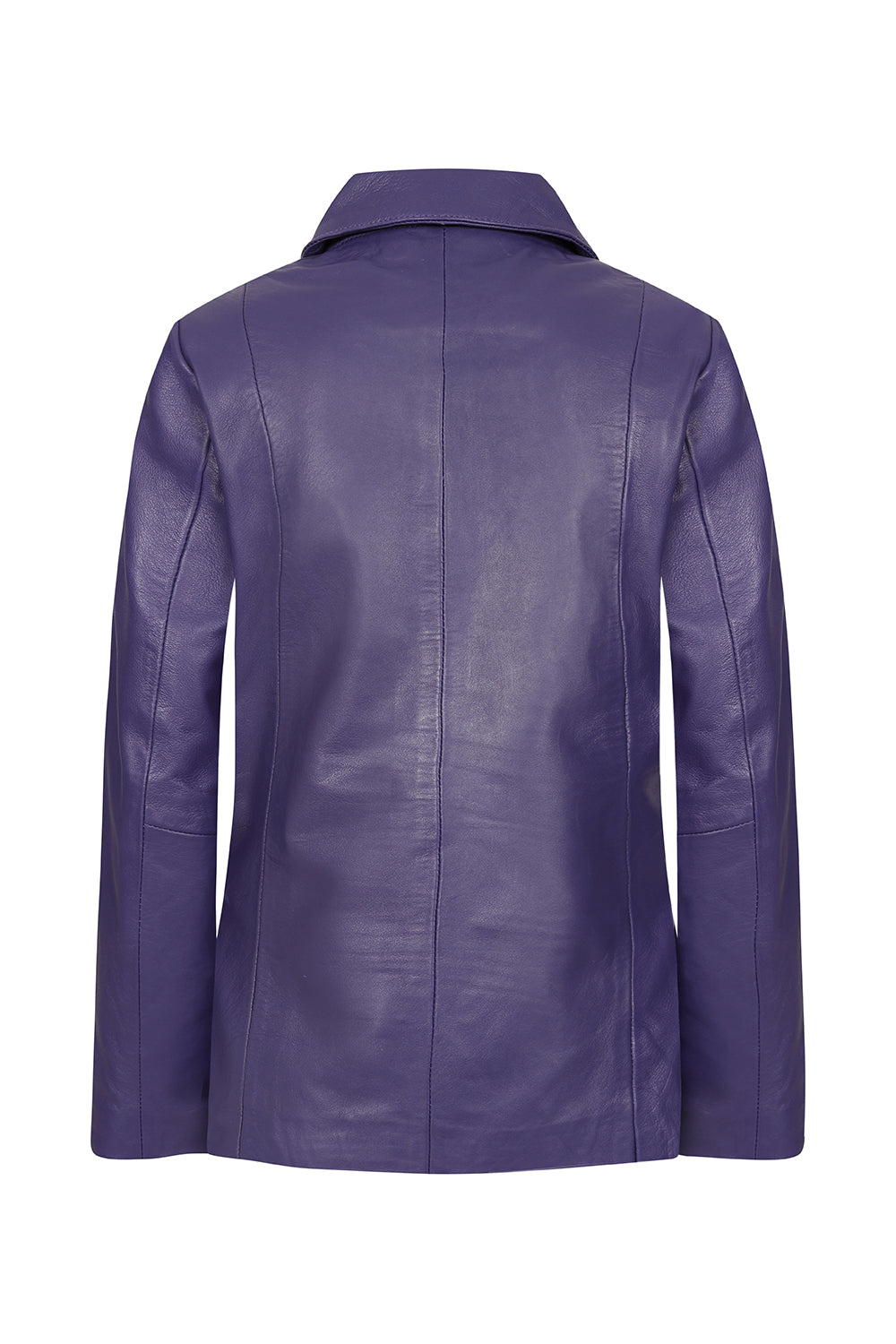 Women's Classic Purple Nappa Leather Jacket - DEBBIE