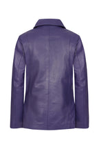 Women's Classic Purple Nappa Leather Jacket - DEBBIE