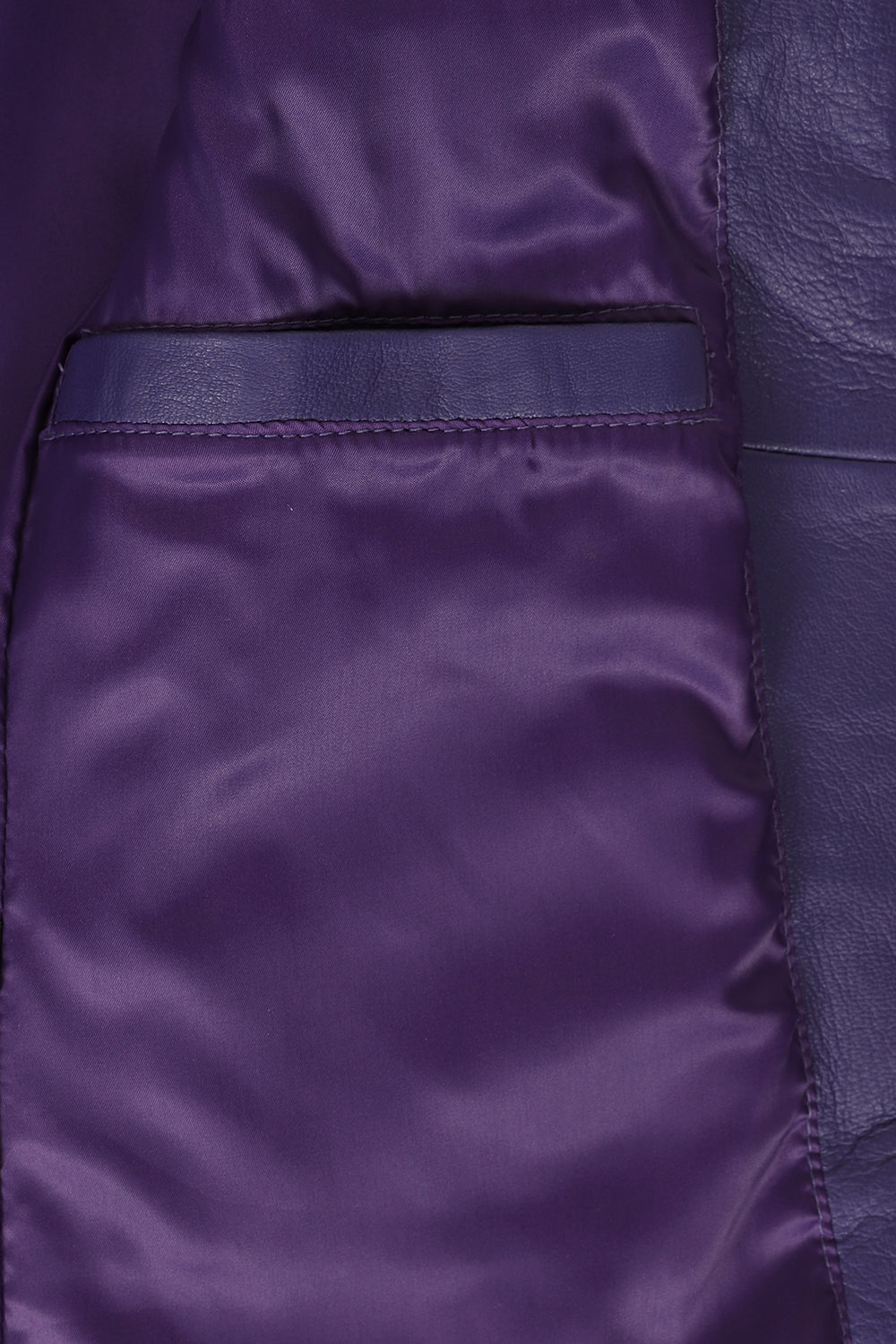 Women's Classic Purple Nappa Leather Jacket - DEBBIE