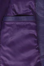 Women's Classic Purple Nappa Leather Jacket - DEBBIE