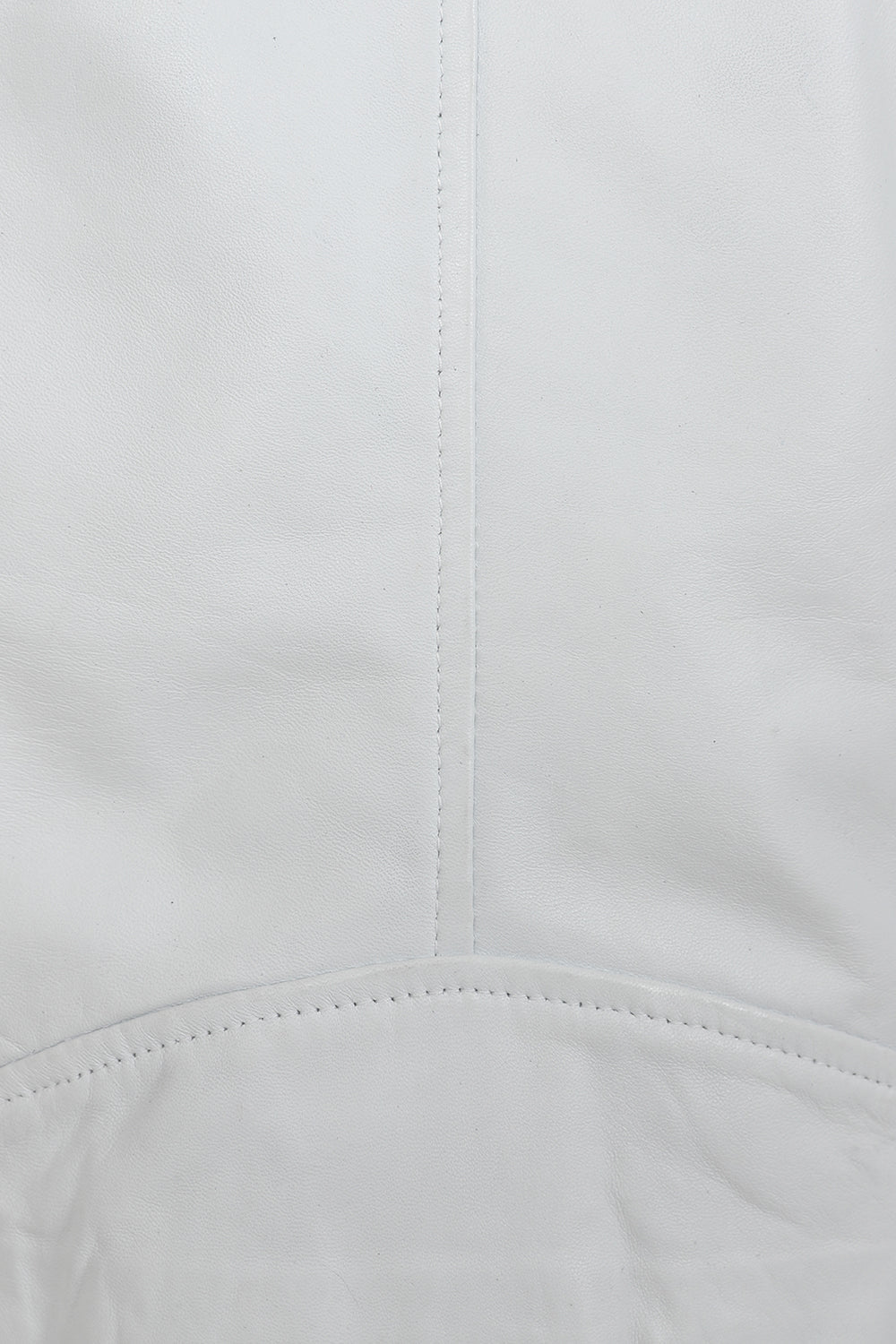 Women's White Biker Style Real Leather Jacket - 'CELIA'