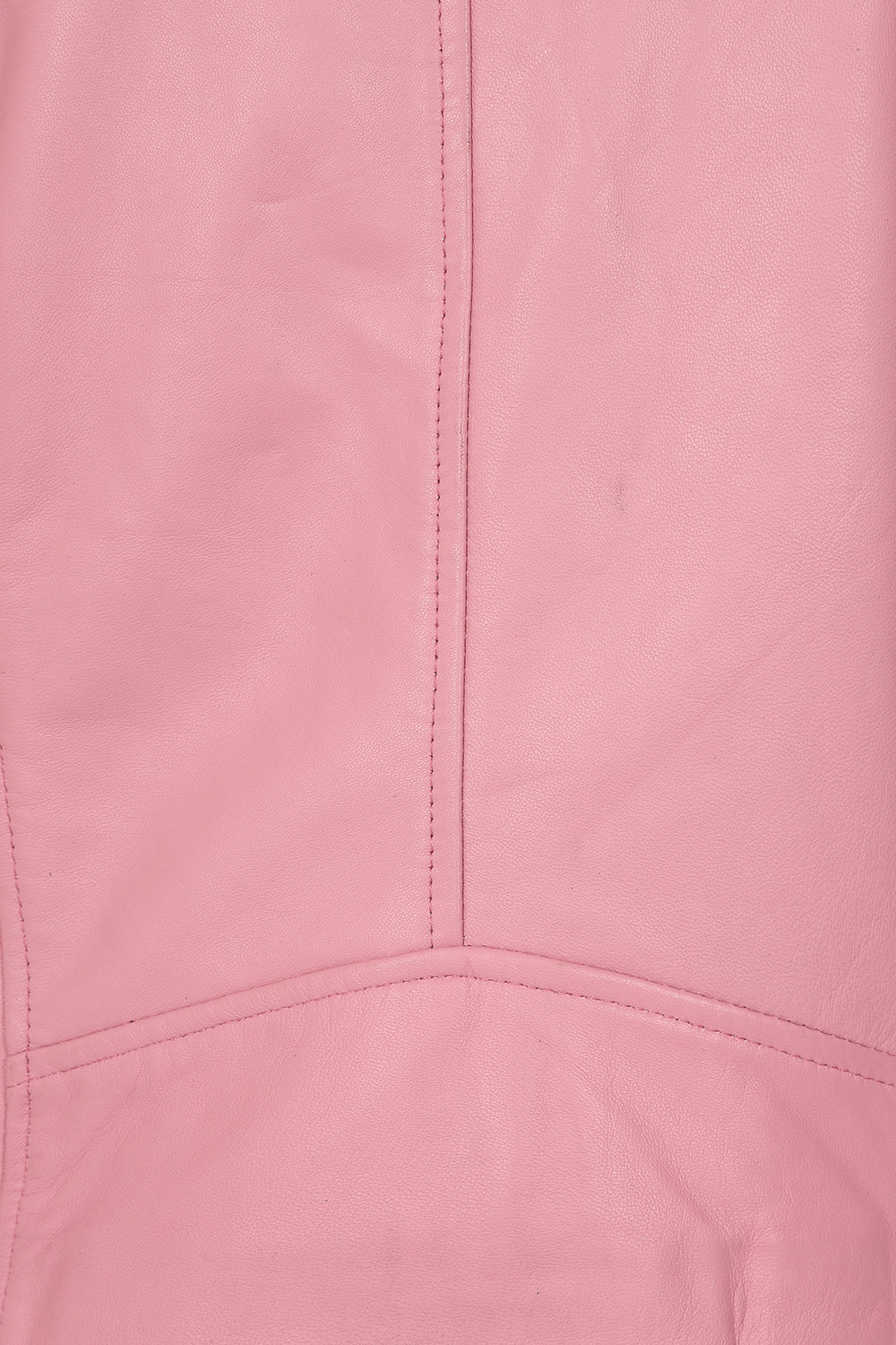 Women's Pink Biker Style Real Leather Jacket - CELIA