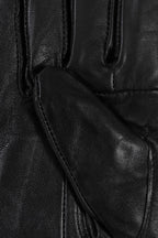 Women's Soft Nappa Leather Gloves with Bow - Black