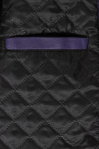 Women's Quality Purple Leather Hip Length Coat with Fur Trimmed Detachable Hood - 'CARLA'