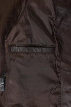 Katherine Soft Nappa Leather Biker Jacket Brown - Women's