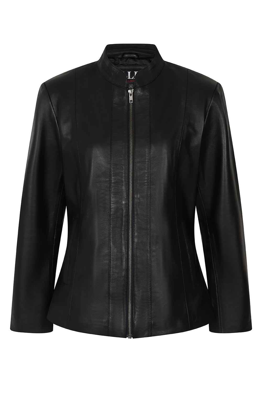 LIZZY Women's Fitted Nappa Leather Jacket - Classic Black