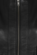 LIZZY Women's Fitted Nappa Leather Jacket - Classic Black