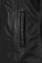 LIZZY Women's Fitted Nappa Leather Jacket - Classic Black