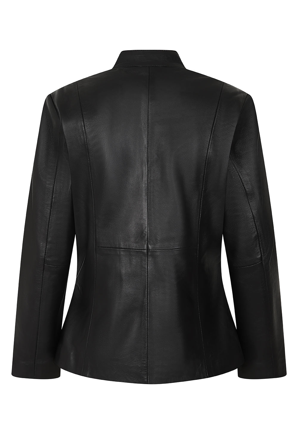 LIZZY Women's Fitted Nappa Leather Jacket - Classic Black