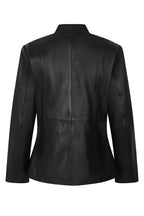 LIZZY Women's Fitted Nappa Leather Jacket - Classic Black