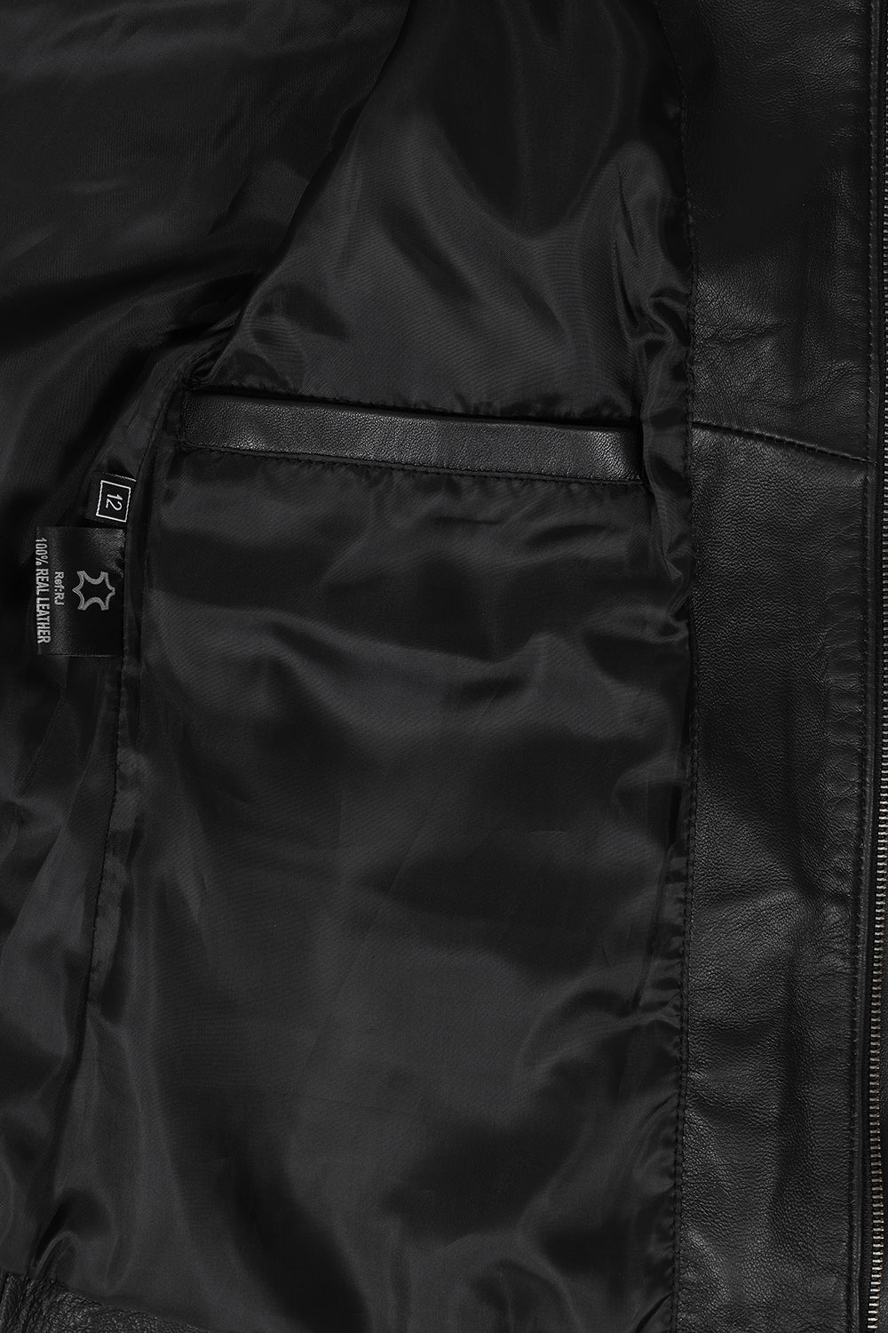 LIZZY Women's Fitted Nappa Leather Jacket - Classic Black