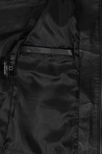 LIZZY Women's Fitted Nappa Leather Jacket - Classic Black