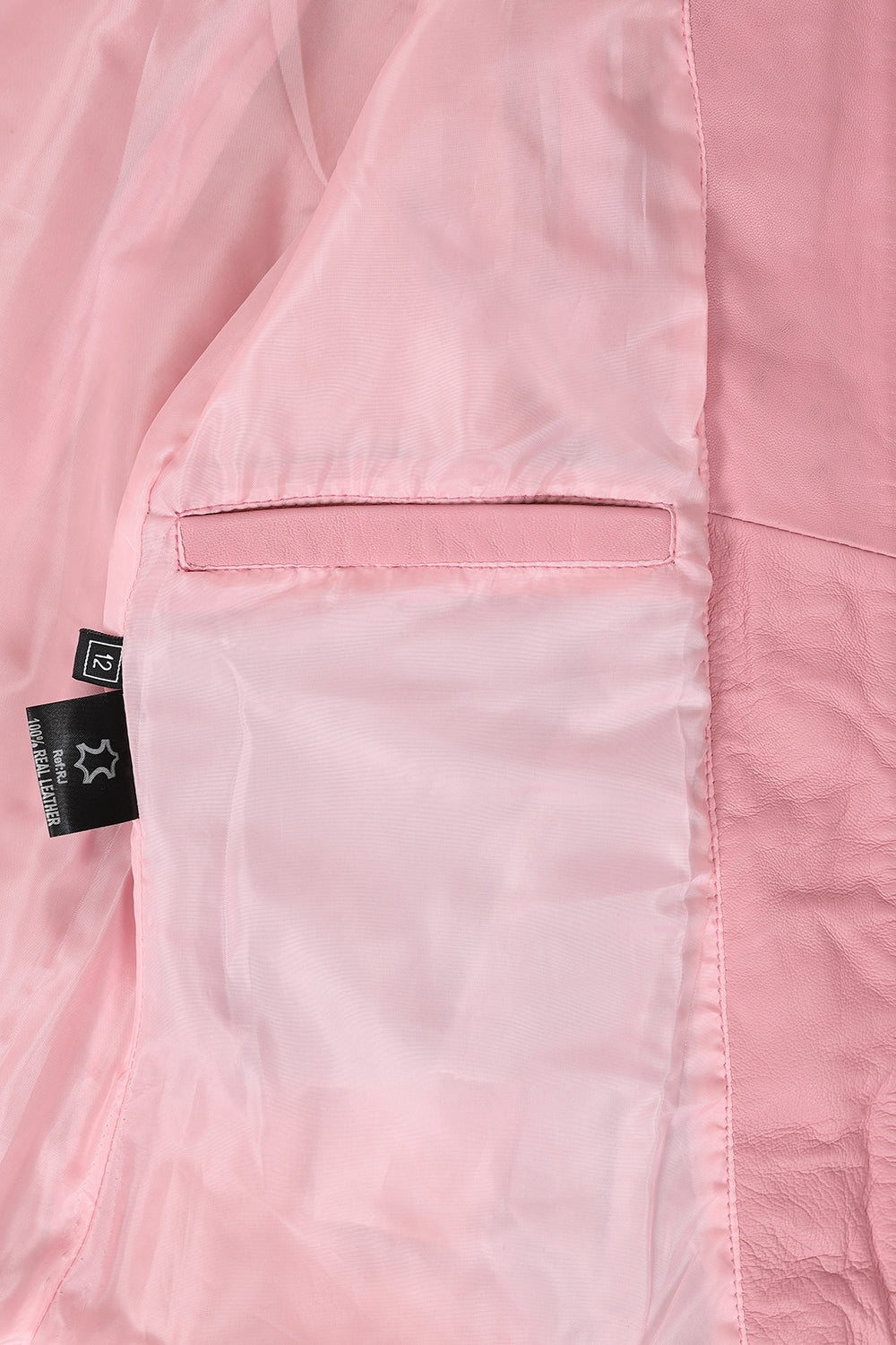 Women's Pink Nappa Leather Jacket Classic Fitted - LIZZY