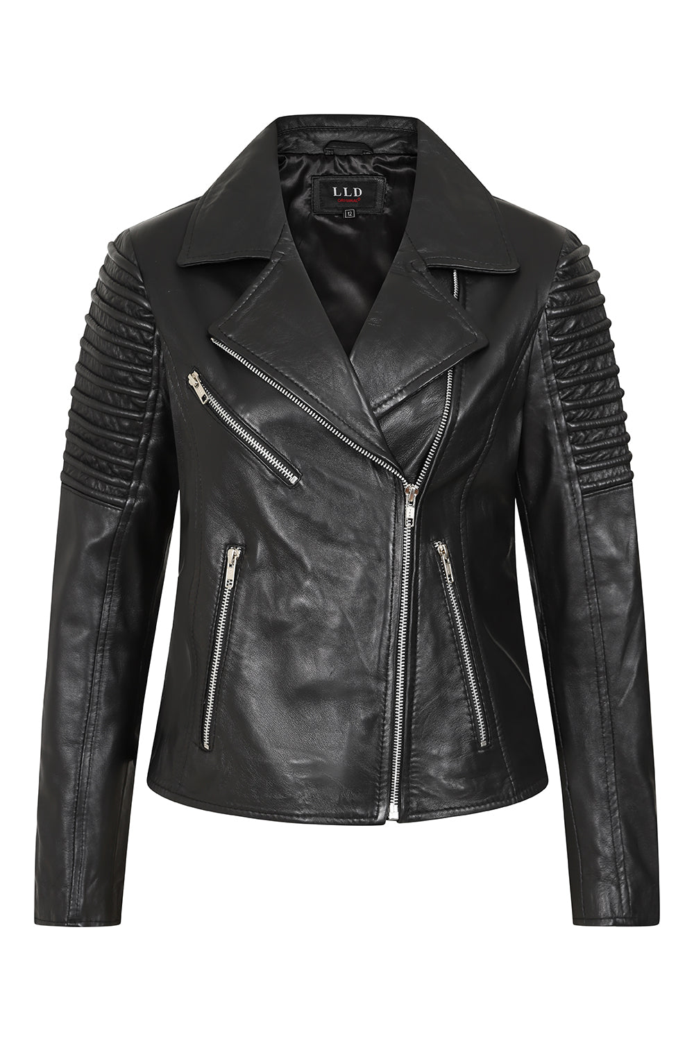ROSIE Women's Black Luxury Nappa Leather Biker Jacket