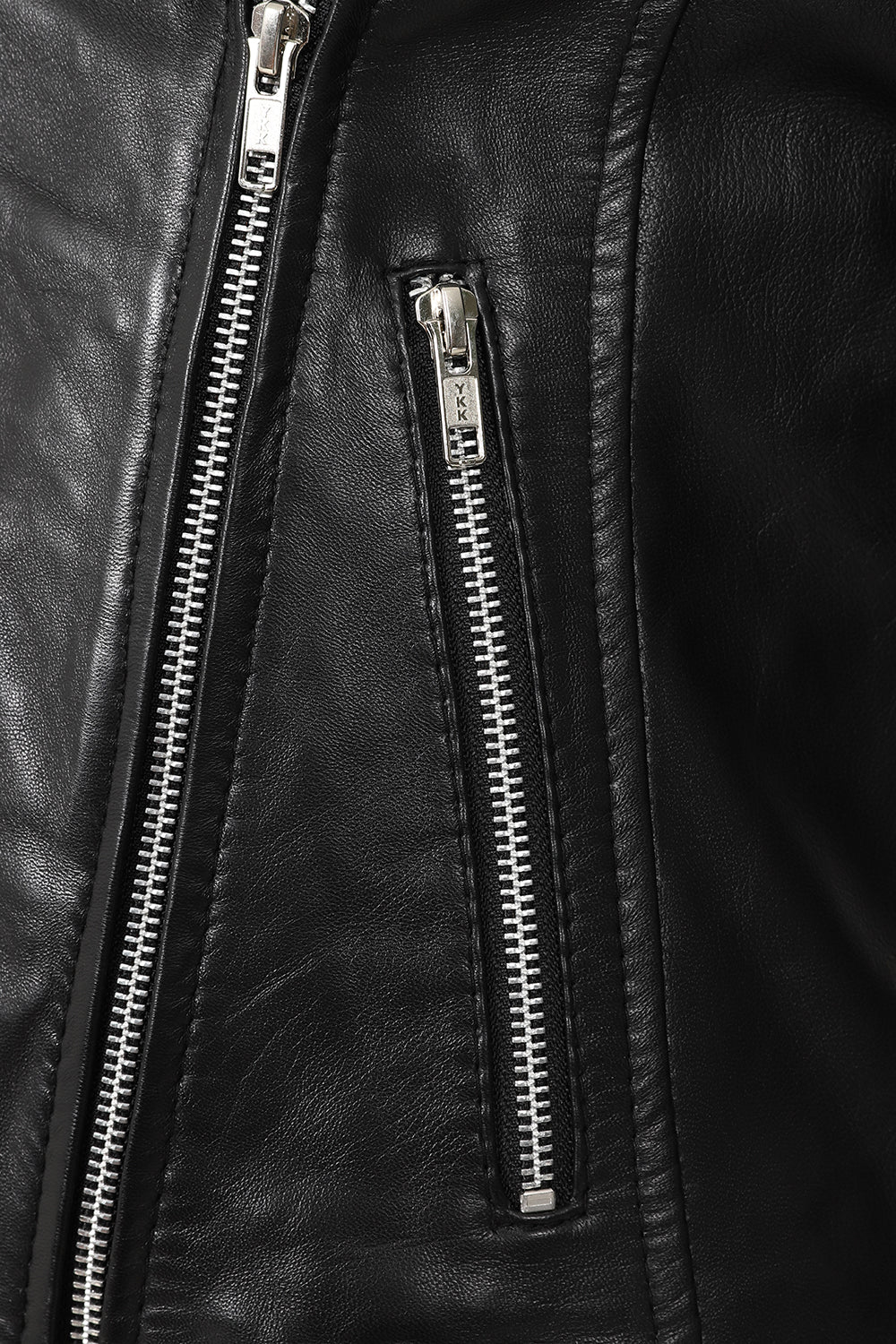 ROSIE Women's Black Luxury Nappa Leather Biker Jacket