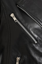 ROSIE Women's Black Luxury Nappa Leather Biker Jacket