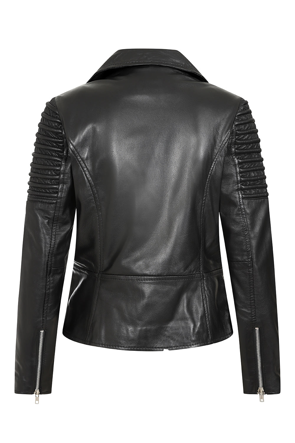 ROSIE Women's Black Luxury Nappa Leather Biker Jacket