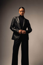 Relaxed Leather Blazer