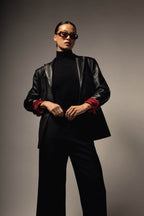 Relaxed Leather Blazer