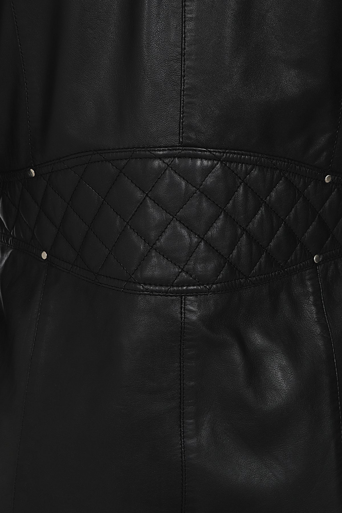 Women's Black Nappa Leather Jacket with Detachable Fur Hood - AMY