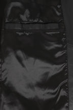 Women's Black Nappa Leather Jacket with Detachable Fur Hood - AMY