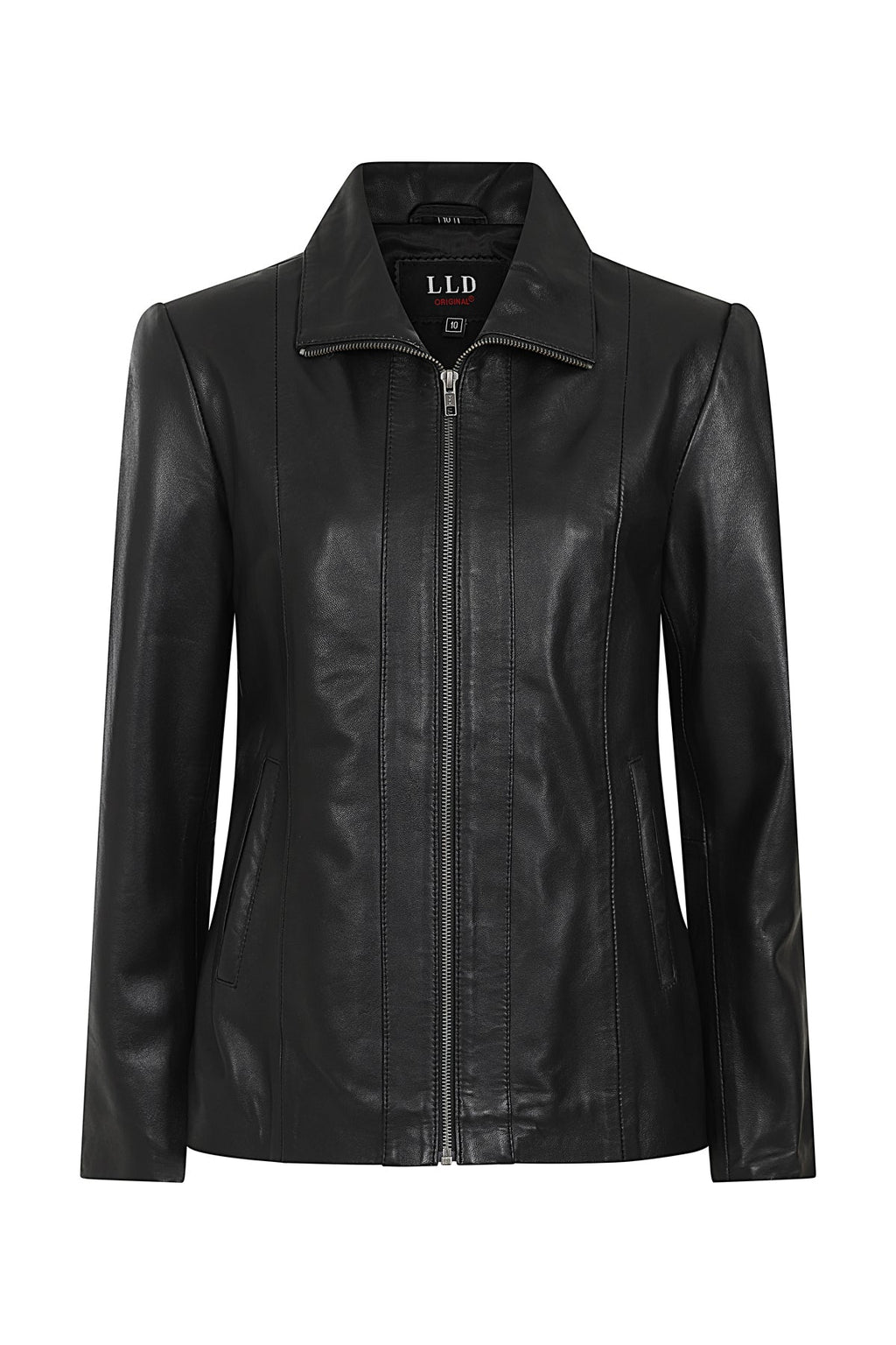 DEBBIE Classic Black Nappa Leather Jacket Women - YKK Zip