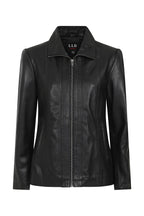 DEBBIE Classic Black Nappa Leather Jacket Women - YKK Zip