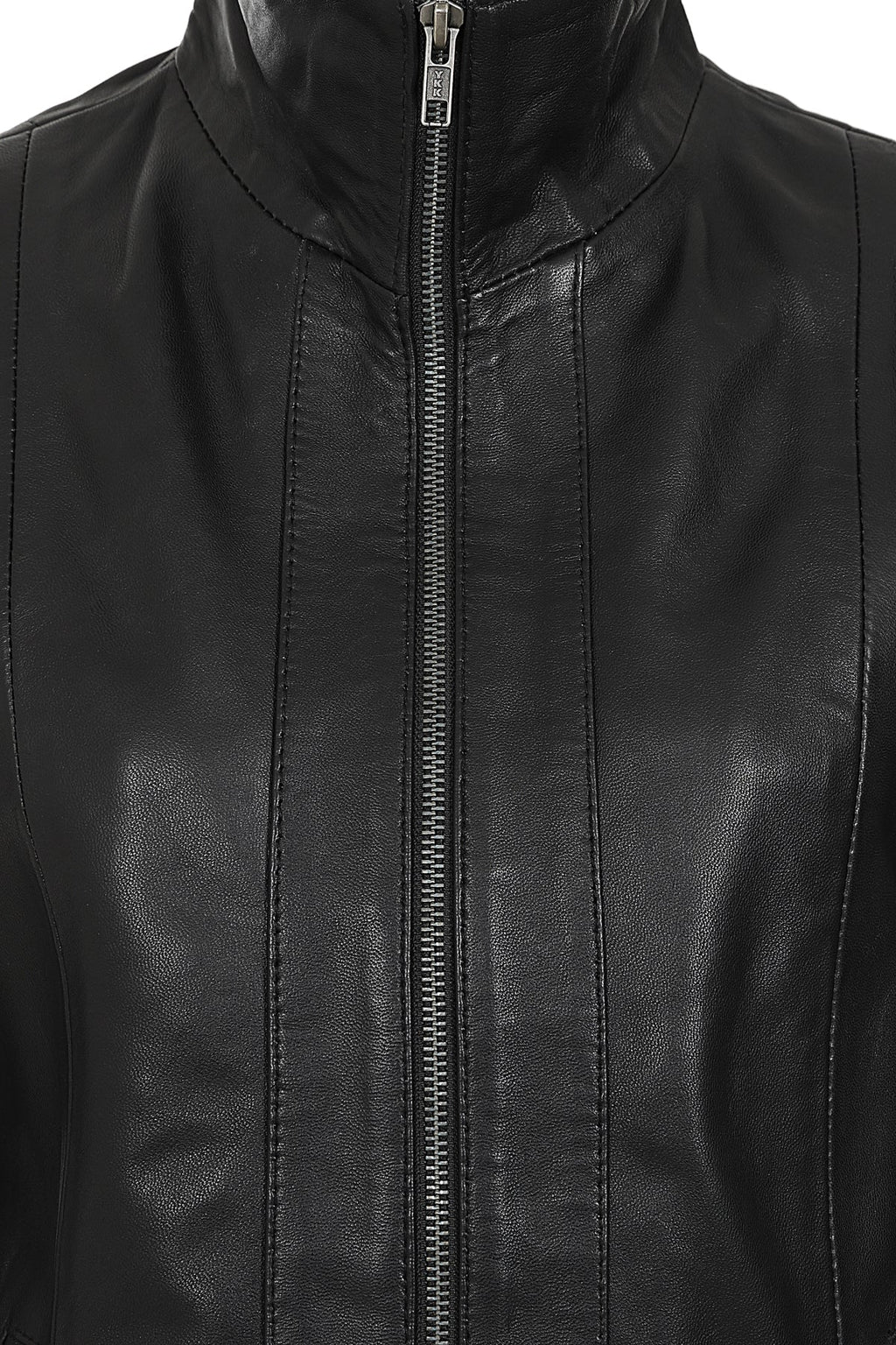 DEBBIE Classic Black Nappa Leather Jacket Women - YKK Zip