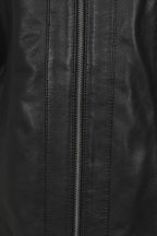 DEBBIE Classic Black Nappa Leather Jacket Women - YKK Zip