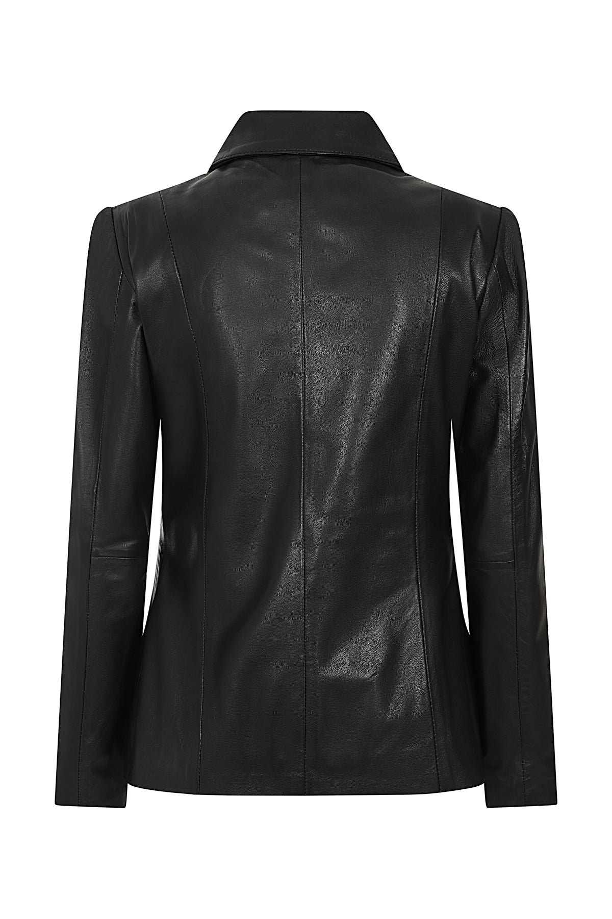 DEBBIE Classic Black Nappa Leather Jacket Women - YKK Zip