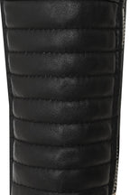Women's Black Quilted Nappa Leather Biker Jacket - LUCY