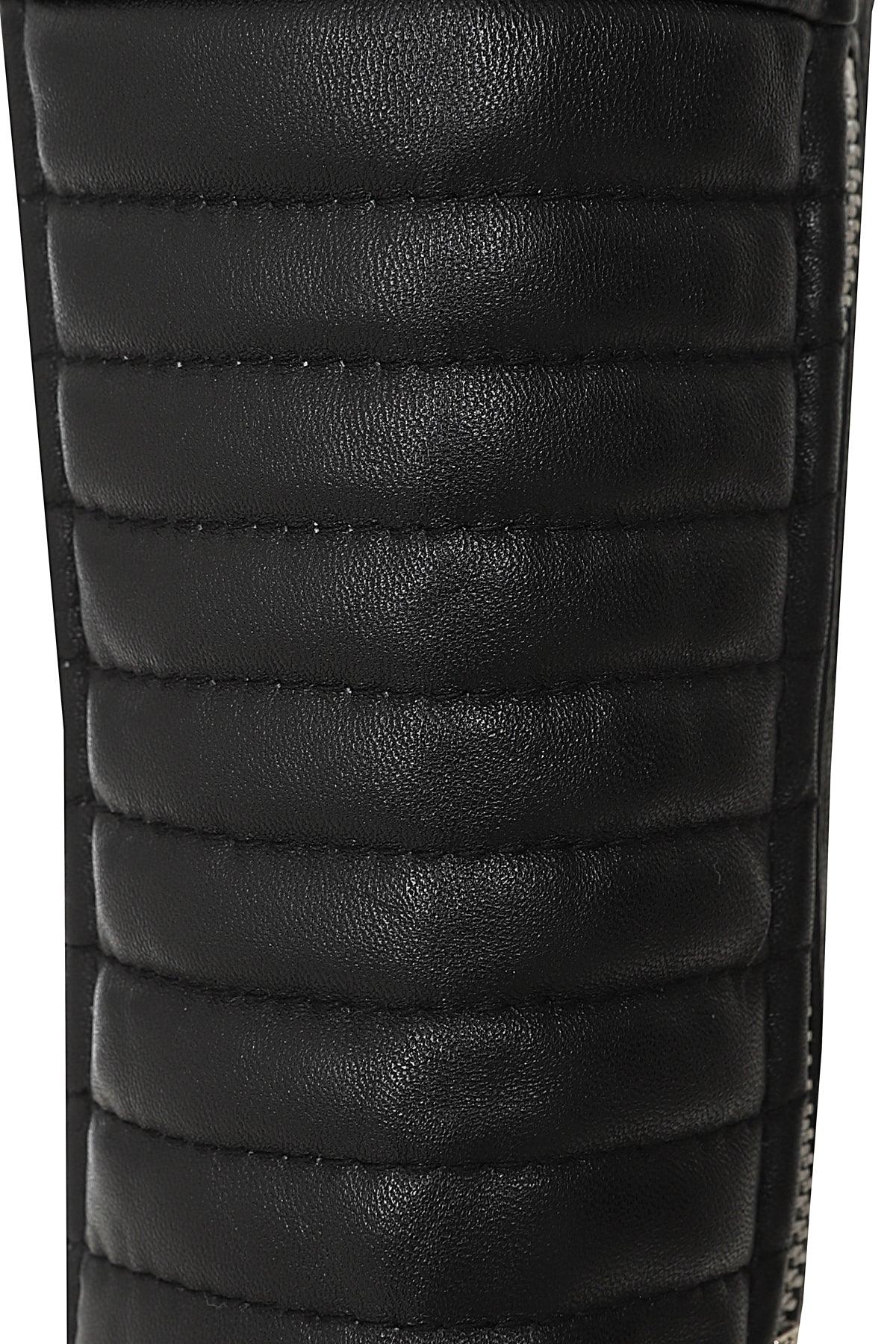 Women's Black Quilted Nappa Leather Biker Jacket - LUCY