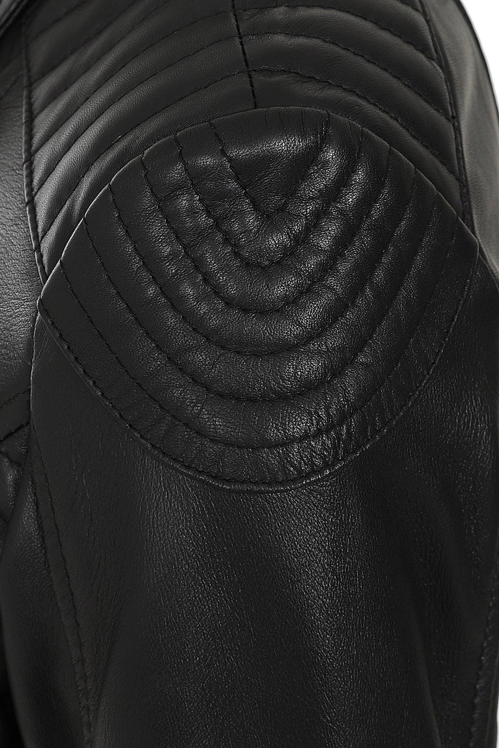 Women's Black Quilted Nappa Leather Biker Jacket - LUCY