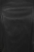 Women's Black Quilted Nappa Leather Biker Jacket - LUCY