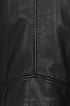 CELIA Women's Genuine Nappa Leather Biker Jacket - Black