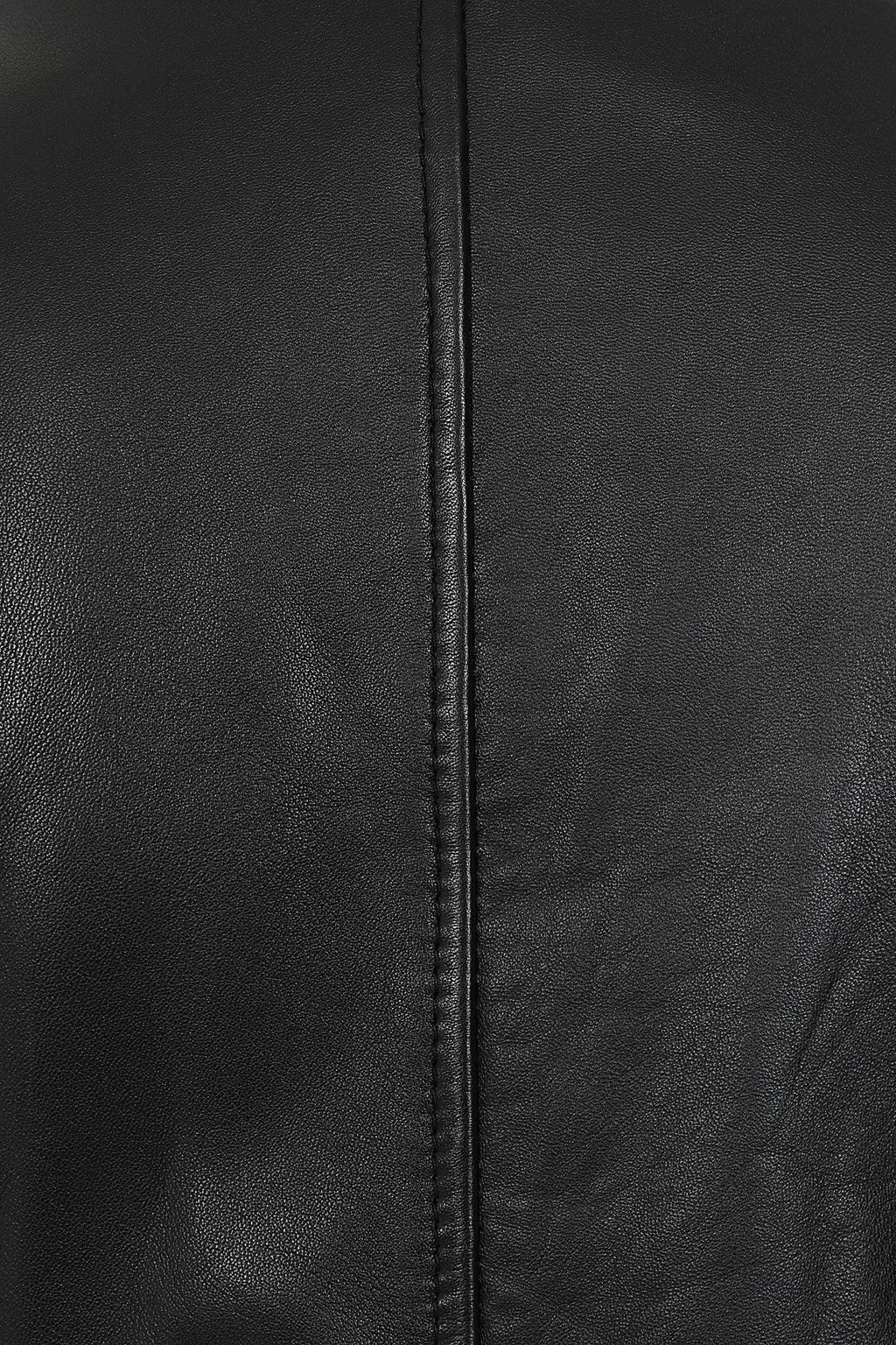 CELIA Women's Genuine Nappa Leather Biker Jacket - Black
