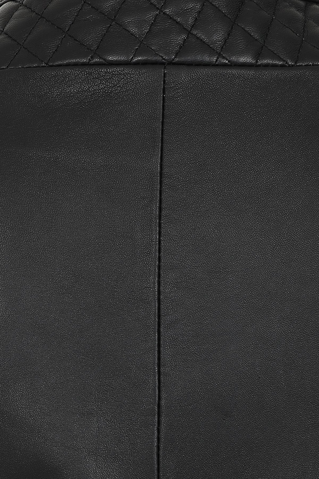 ELLIE Soft Lamb Nappa Leather Jacket - Quilted Collarless Design