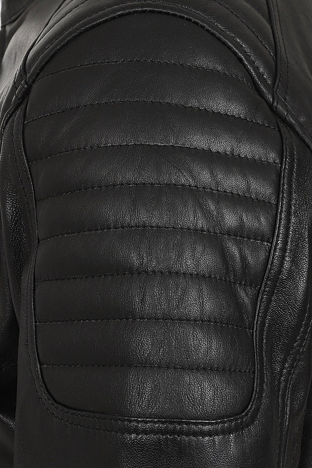 CHARLIE Lightweight Nappa Leather Biker Jacket - Black Racer Style