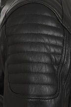 CHARLIE Lightweight Nappa Leather Biker Jacket - Black Racer Style